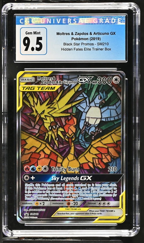 Pokemon Moltres & Zapdos & Articuno GX 2019 - CGC Graded Card - N08879
