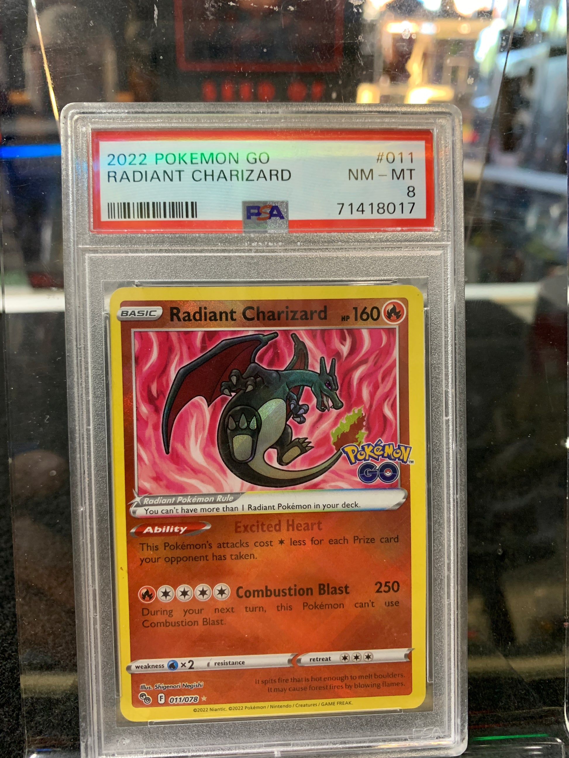 2022 Pokmon go radiant Charizard graded card Captain Comics and Collectables Pty Ltd 2022 Pokmon go radiant Charizard graded card Captain Comics and Collectables Pty Ltd