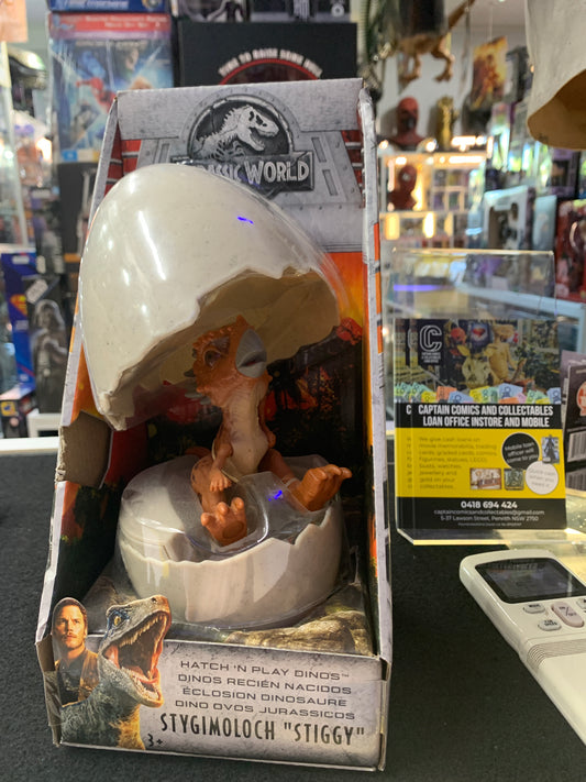 Jurassic park stygimoloch stiggy egg box a little wear