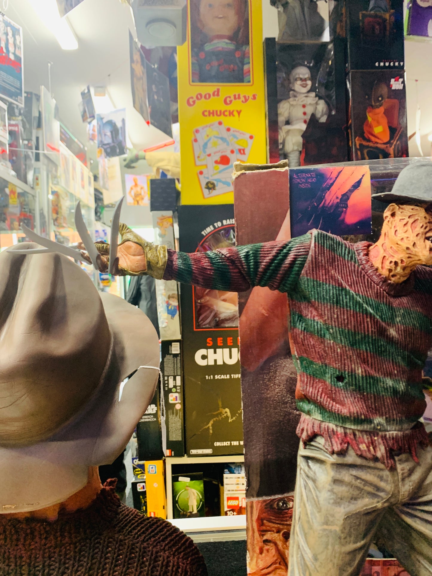 Freddy Krueger 18 inch motion activated sound with second head