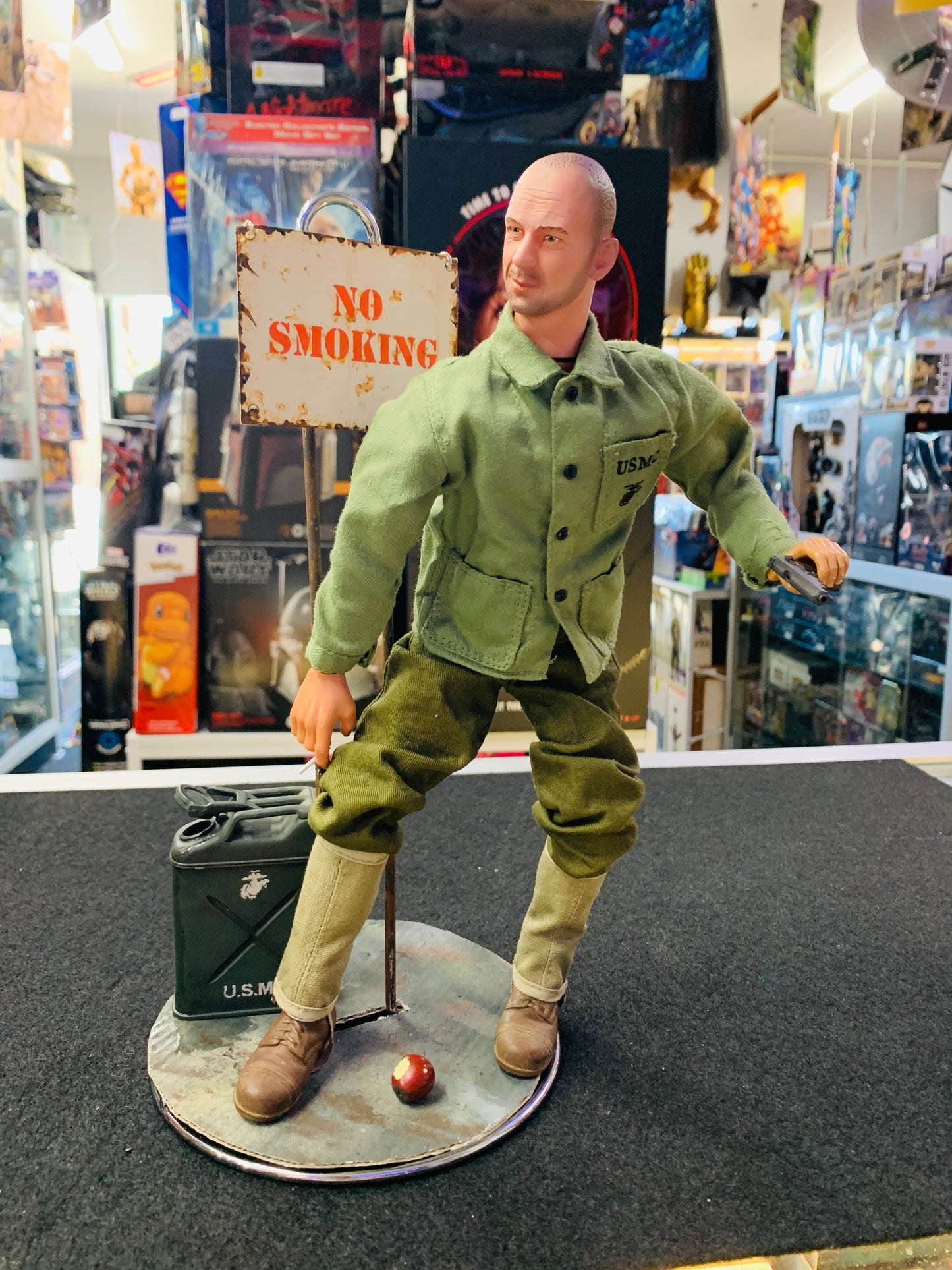No Smoking solider prop