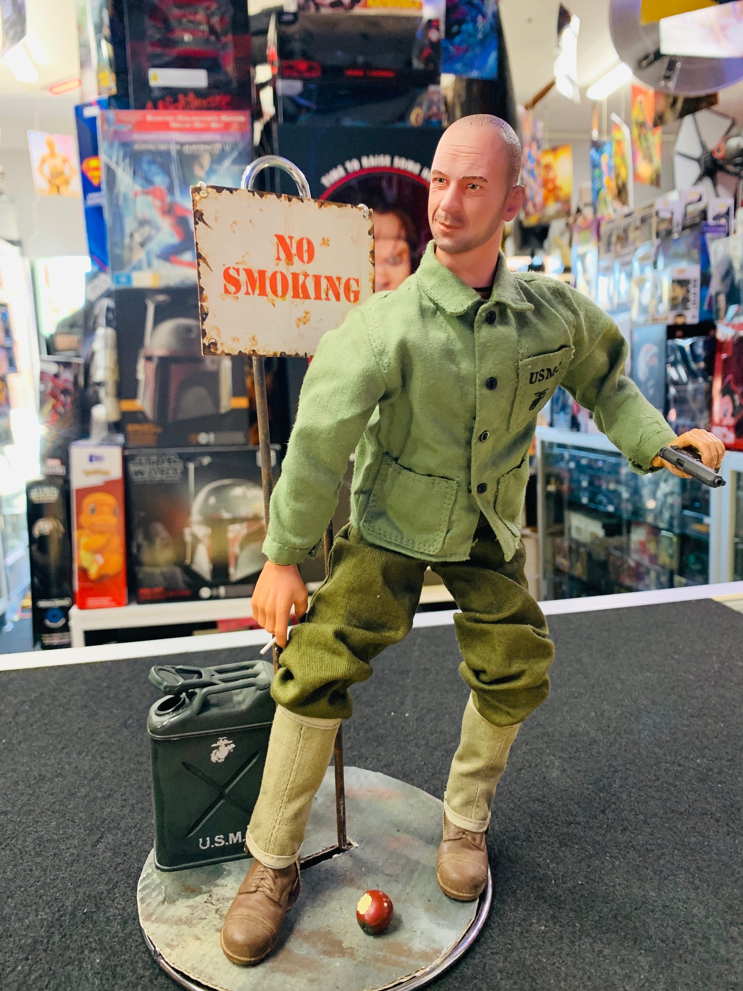 No Smoking solider prop