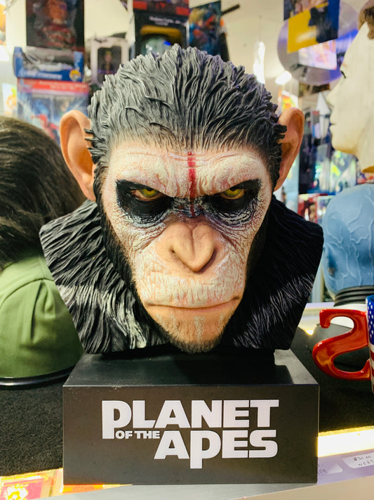 Planet of the apes bust with movies and art work no box