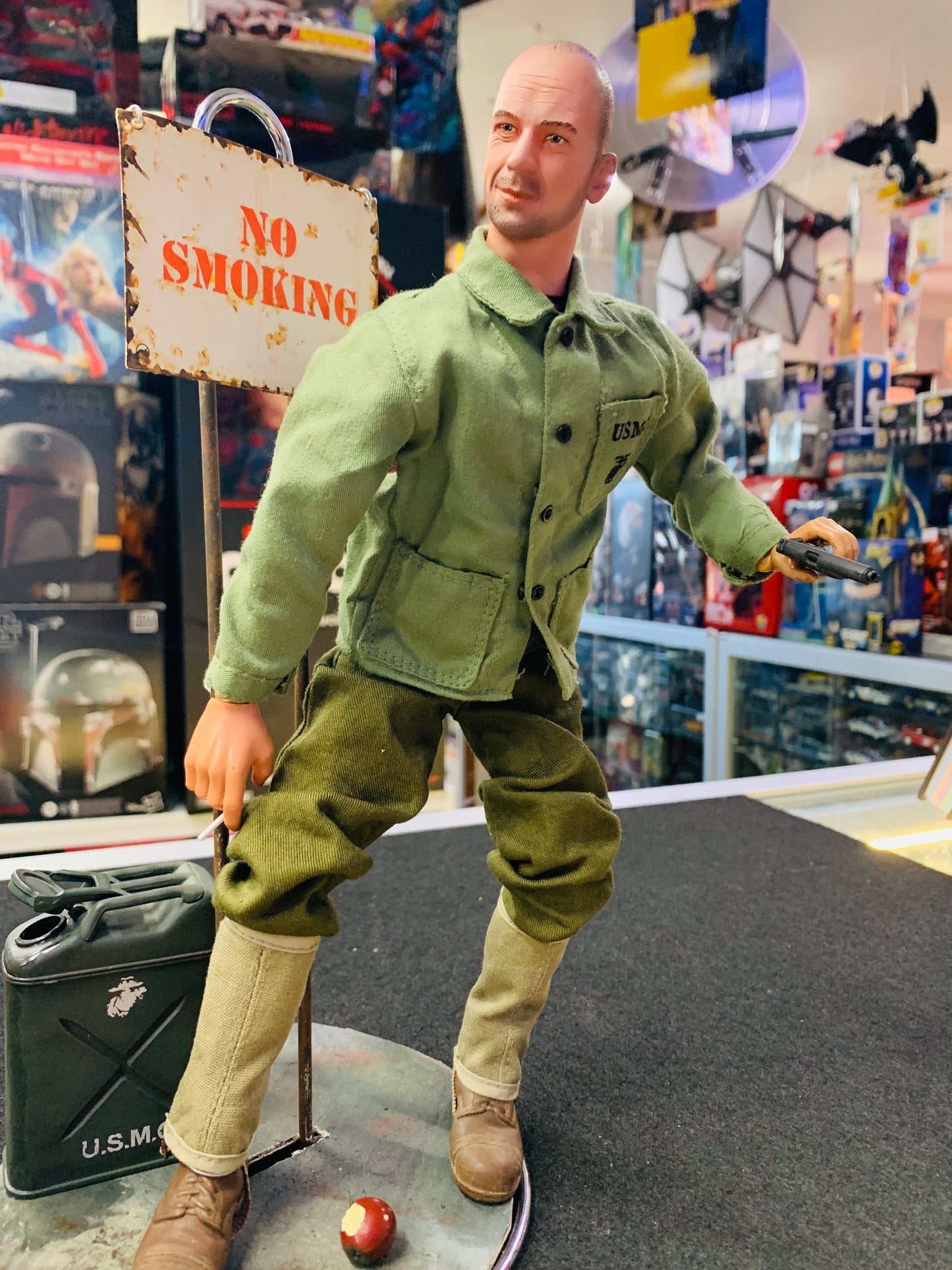 No Smoking solider prop