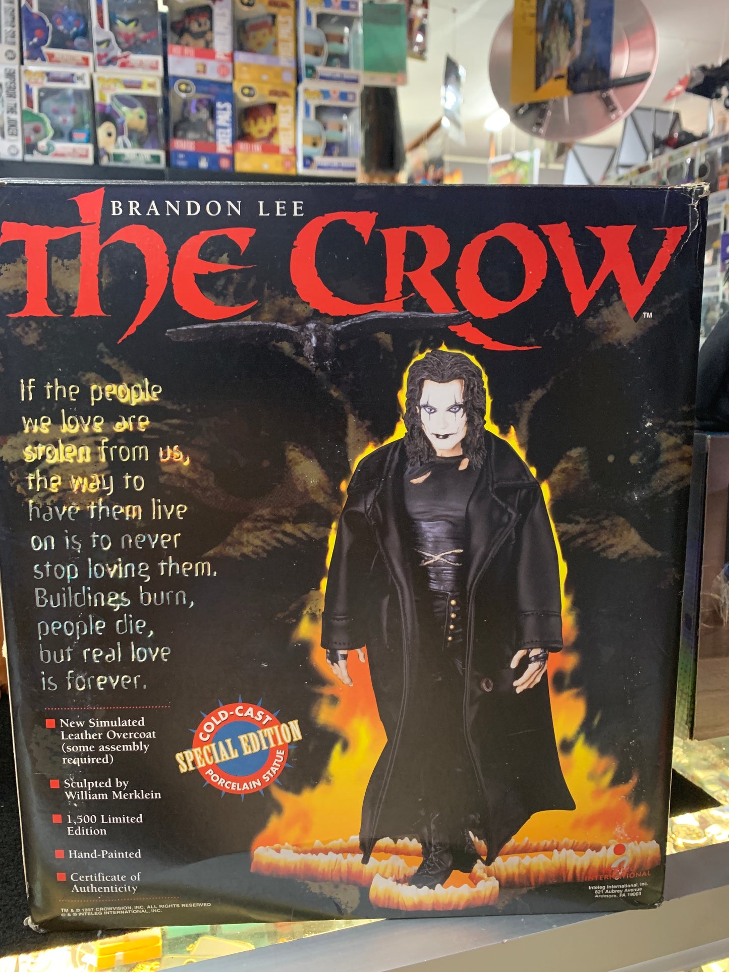 The Crow Brandon Lee special edition cold cast porcelain statue
