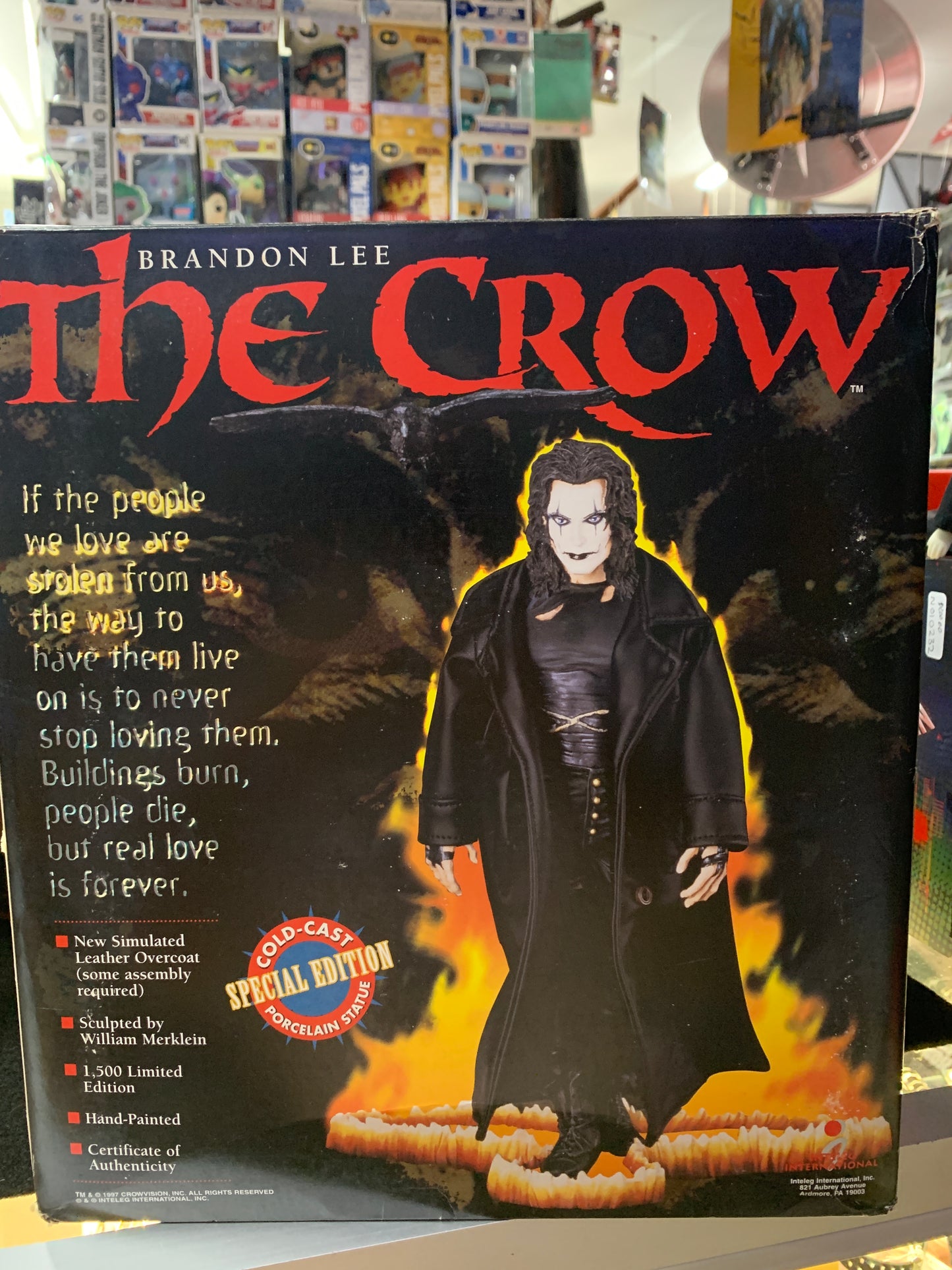 The Crow Brandon Lee special edition cold cast porcelain statue
