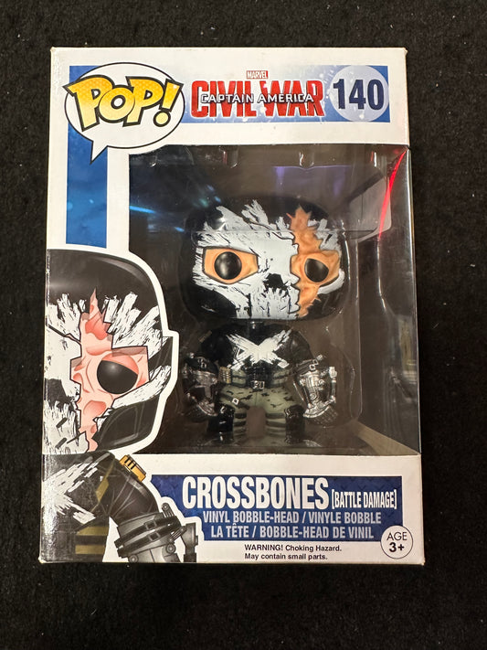 FUNKO POP MARVEL CIVIL WAR CROSSBONES (BATTLE DAMAGE) #140