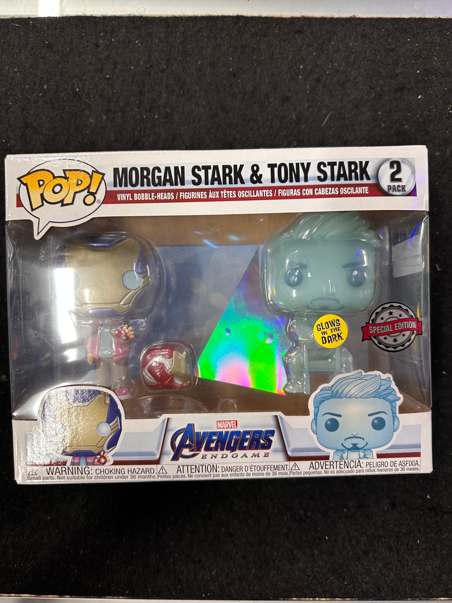 FUNKO POP MARVEL AVENGERS ENDGAME MORGAN STARK & TONY STARK 2 PACK SPECIAL EDITION