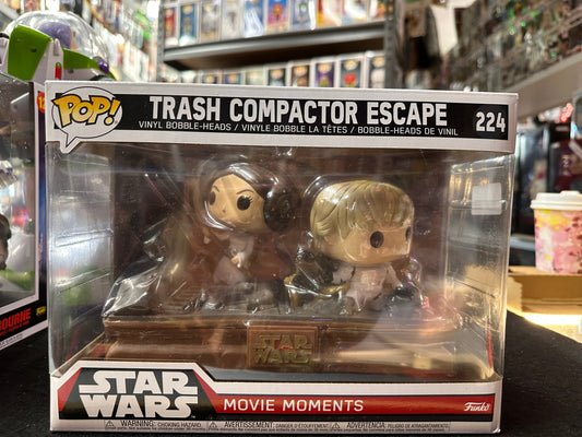 FUNKO POP STAR WARS TRASH COMPACTOR ESCAPE #224 MOVIE MOMENTS