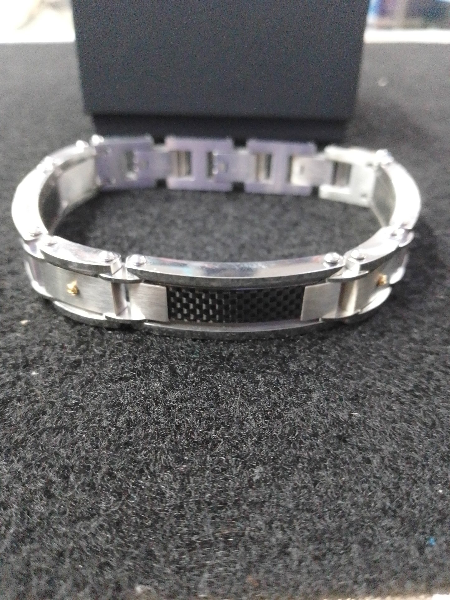 M+Y Steel Carbon And Stainless Steel Mens Bracelet - 1011