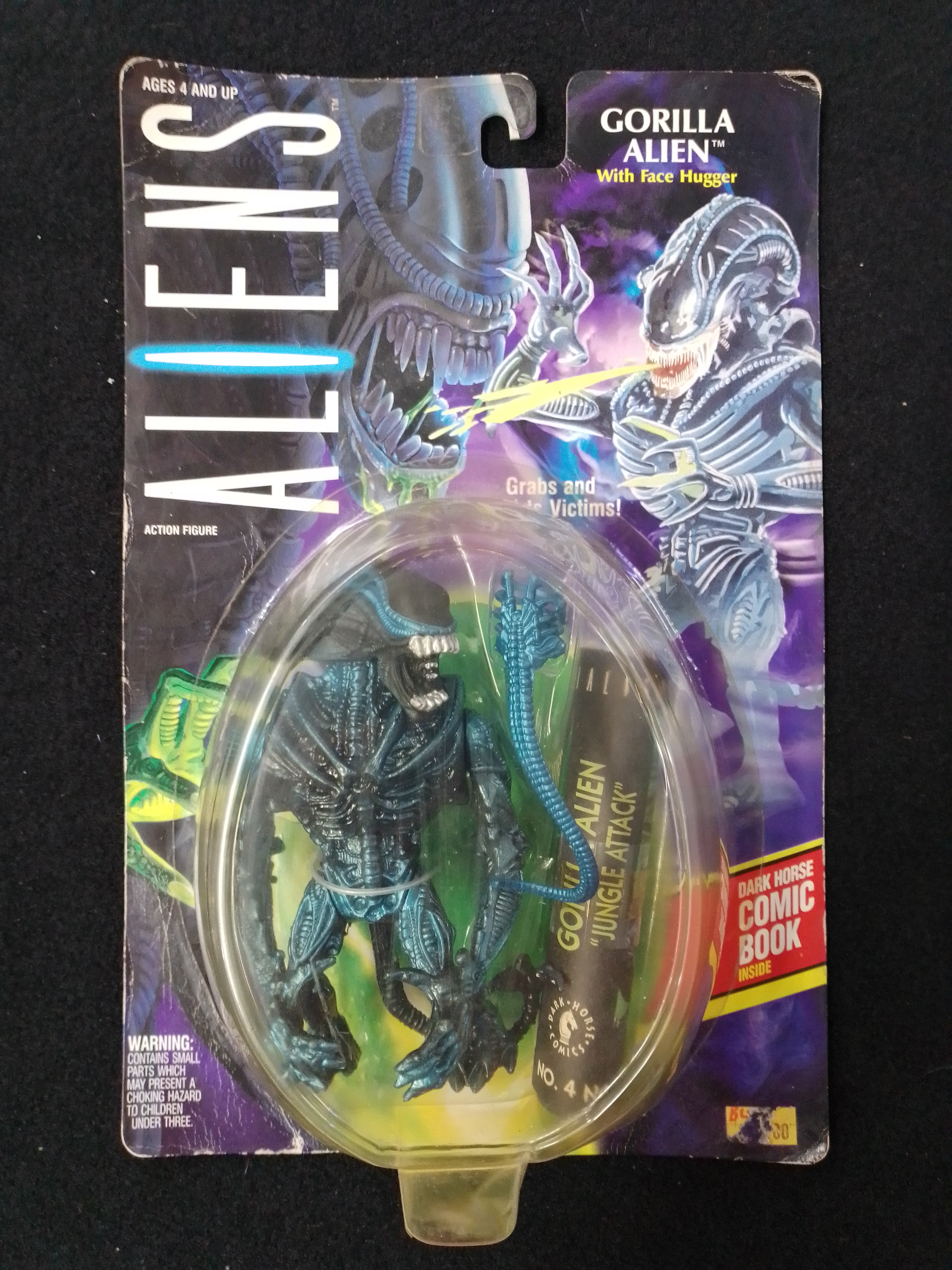 Aliens Gorilla Alien With Face Hugger Action Figurine - Kenner 1992 ...