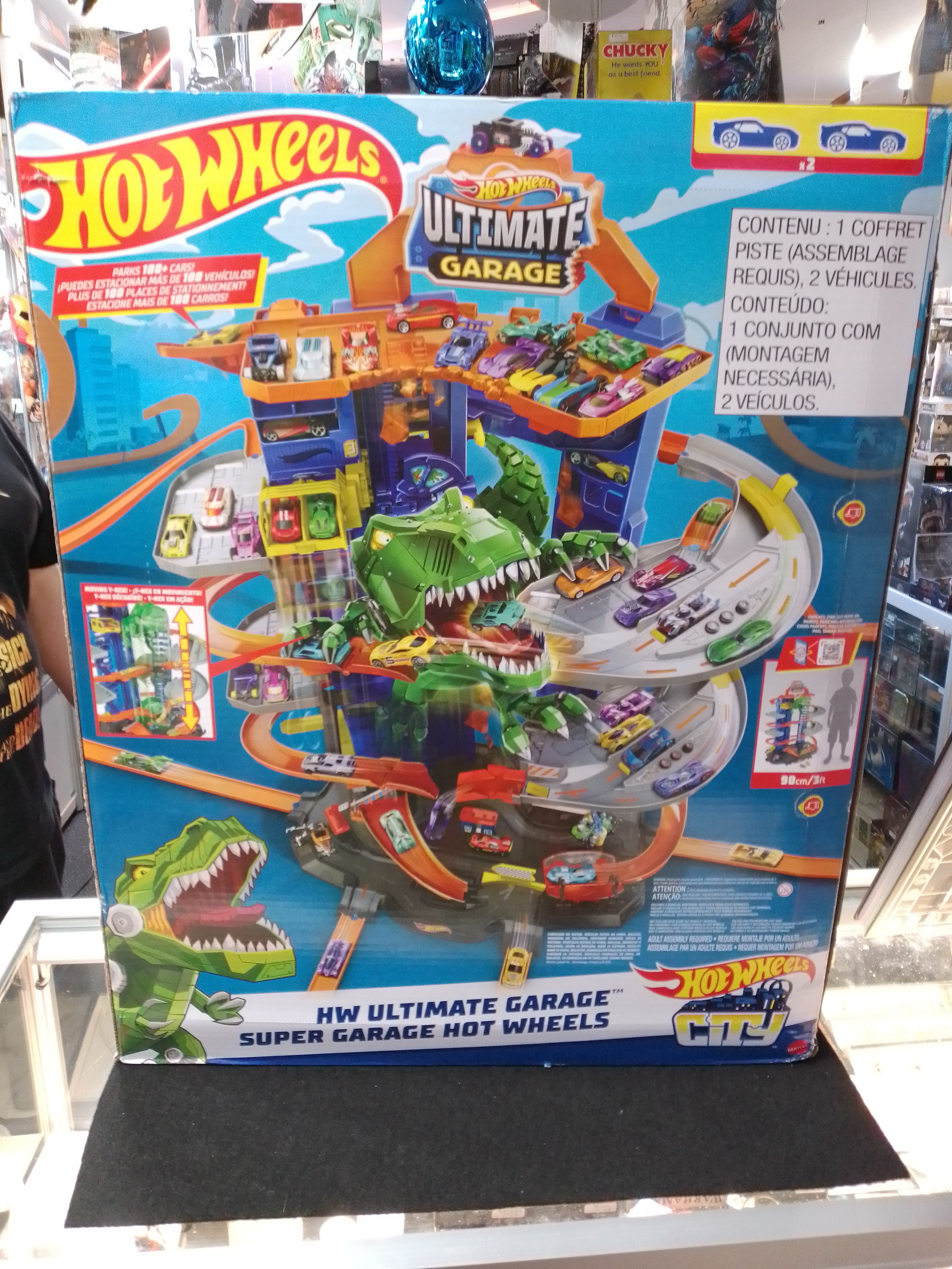 Circuit Garage 91 cm Hot Wheels Ultimate Garage City avec Piste De Course À Plusieurs Niveaux, Dinosaure T-Rex Mobile - Jeux & Jouets Circuit Garage 91 cm Hot Wheels Ultimate Garage City avec Piste De Course À Plusieurs Niveaux, Dinosaure T-Rex Mobile - Jeux & Jouets