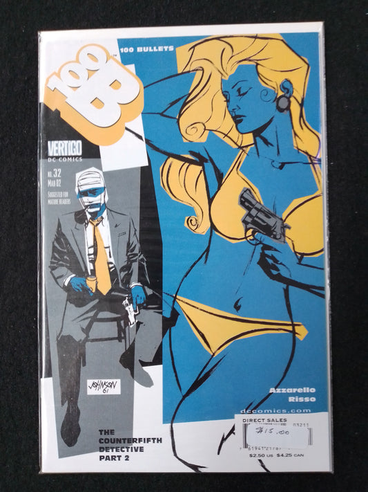 100 Bullets Issue 32 - Vertigo Comics  - By Brian Azarello Comic Book - N09064