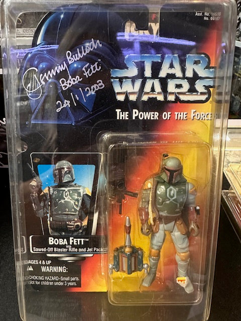 Star Wars Power of The Force (1995) Kenner Red Card Boba Fett Signed Figure