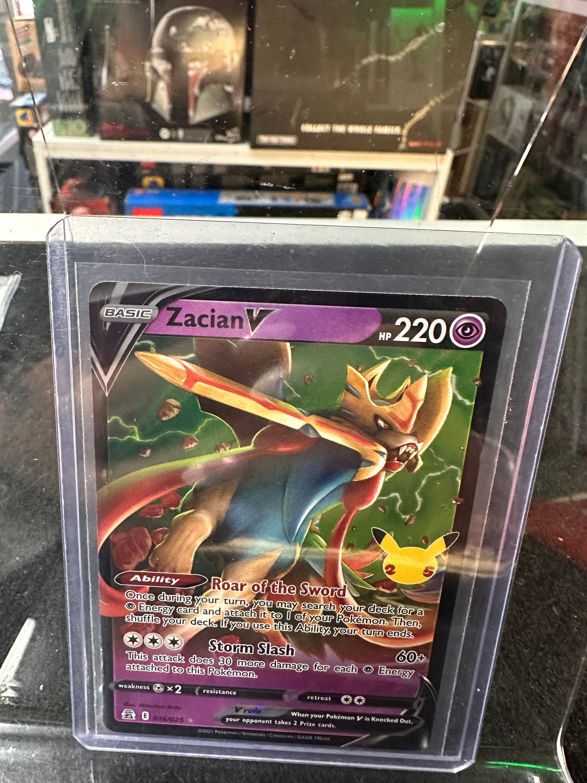 Pokmon TCG Zacian V Celebrations 016/025 Holo Ultra Rare Captain Comics and Collectables Pty Ltd Pokmon TCG Zacian V Celebrations 016/025 Holo Ultra Rare Captain Comics and Collectables Pty Ltd