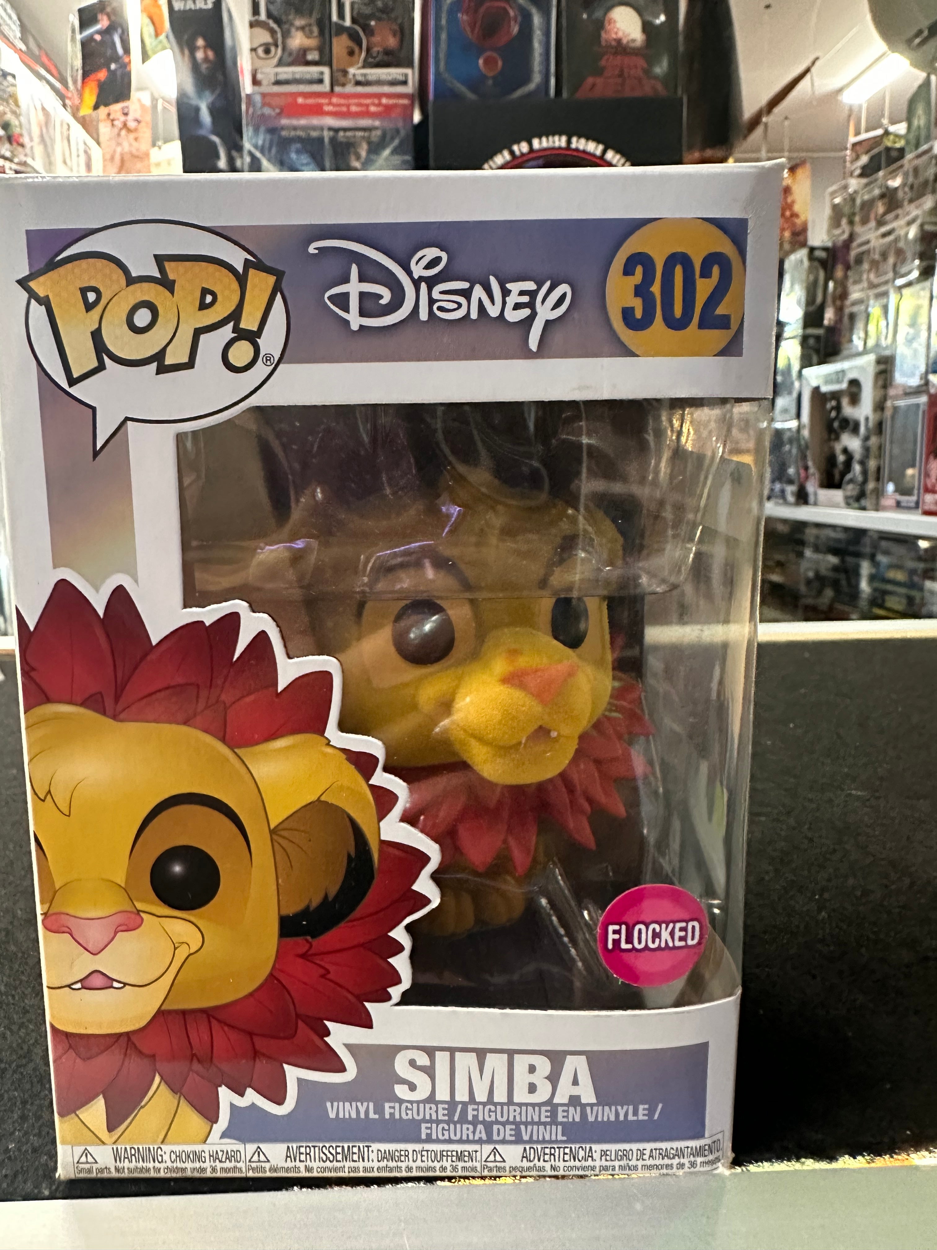 Simba Pop Flocked #302 The Lion King Funko Pop! Vinyl 2016 - Vaulted ...