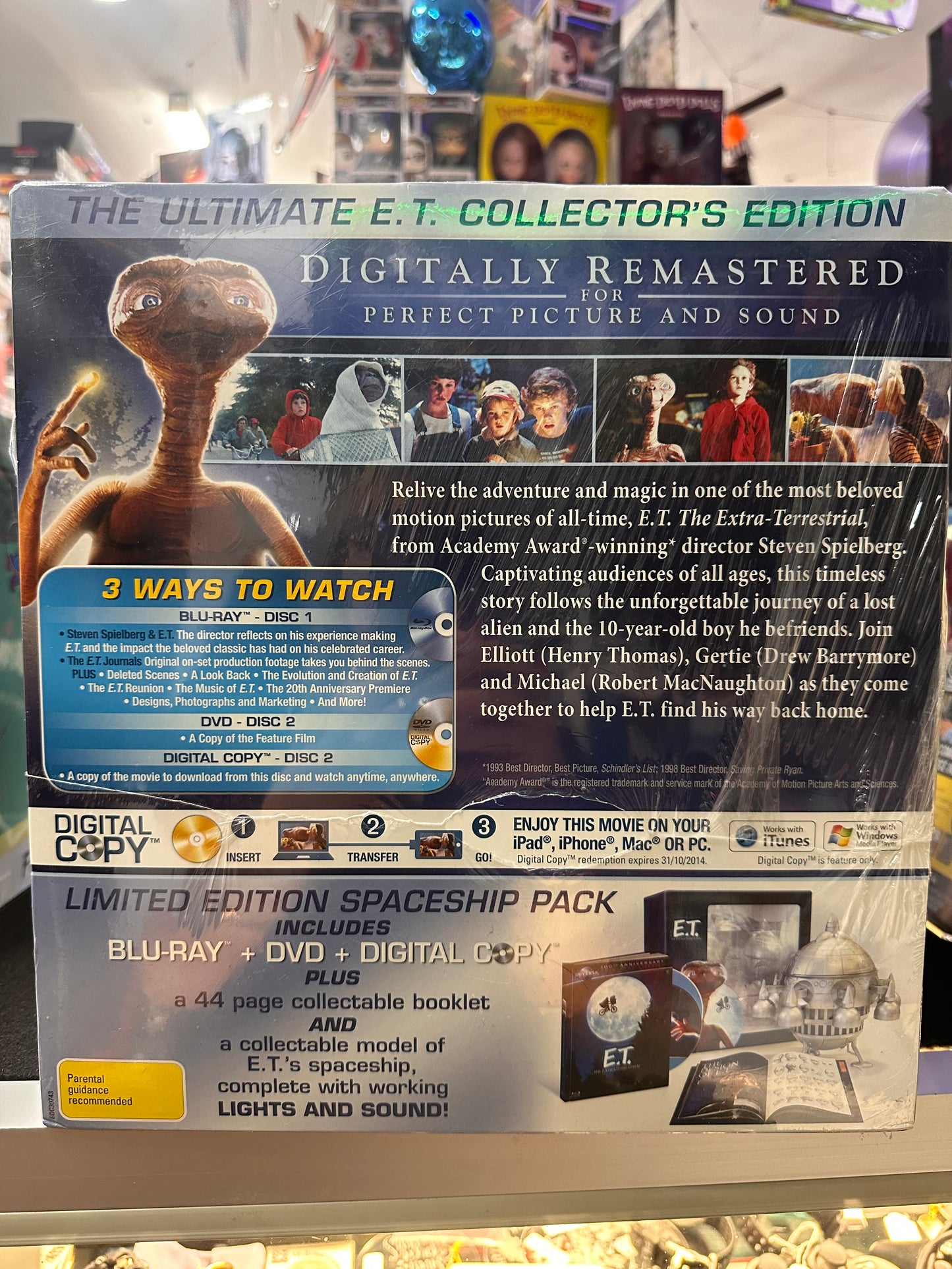 E.T. The Extra-Terrestrial Blu-ray with E.T.’s Spaceship