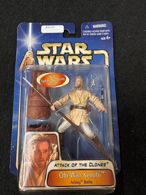 STAR WARS Attack Of The Clones Obi-Wan Kenobi Acklay Battle figure AotC