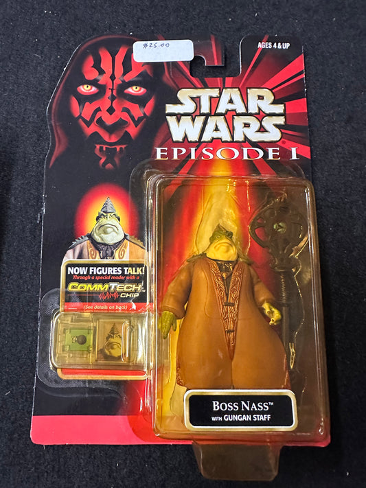 Star Wars Episode 1 - Boss Nass With GUNGAN STAFF Action Figure