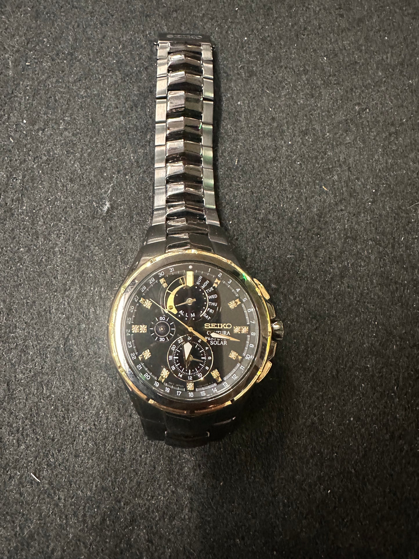 SEIKO BLACK MEN'S WATCH