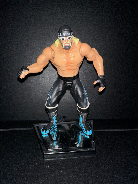 WCW Hulk Hogan Smash and Slam Toy Biz Wrestling Action Figure w stand (loose)