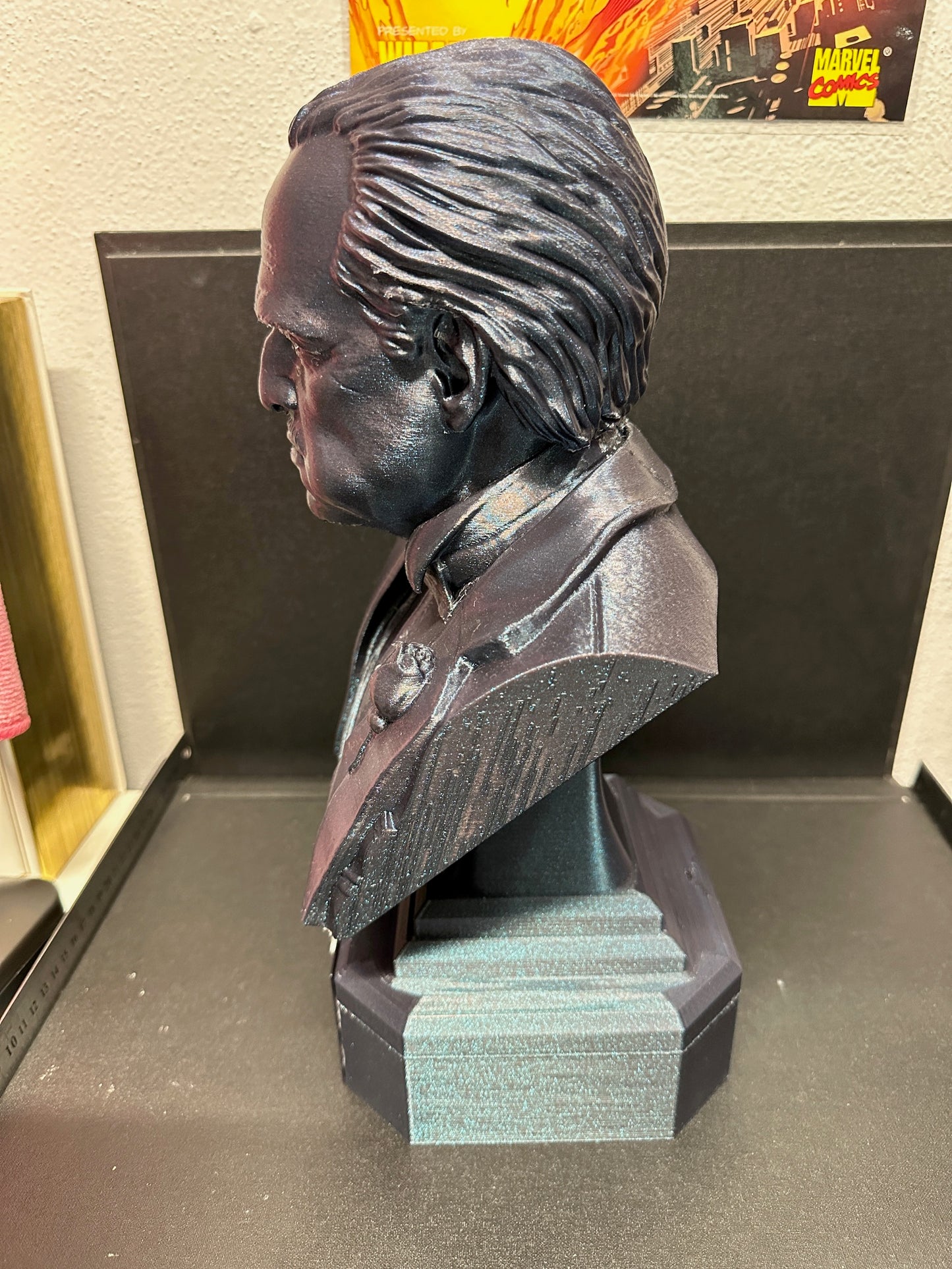 The Godfather Don Vito Corleone Bust Custom Statue - La Mana Nera Black