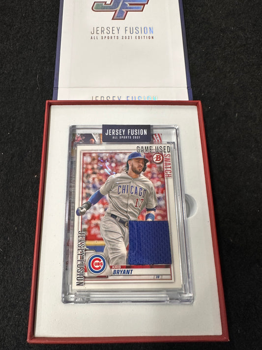 JERSEY FUSION ALL SPORTS 2021 EDITION SPORTS CARDS KRIS BRYANT JF-KB18