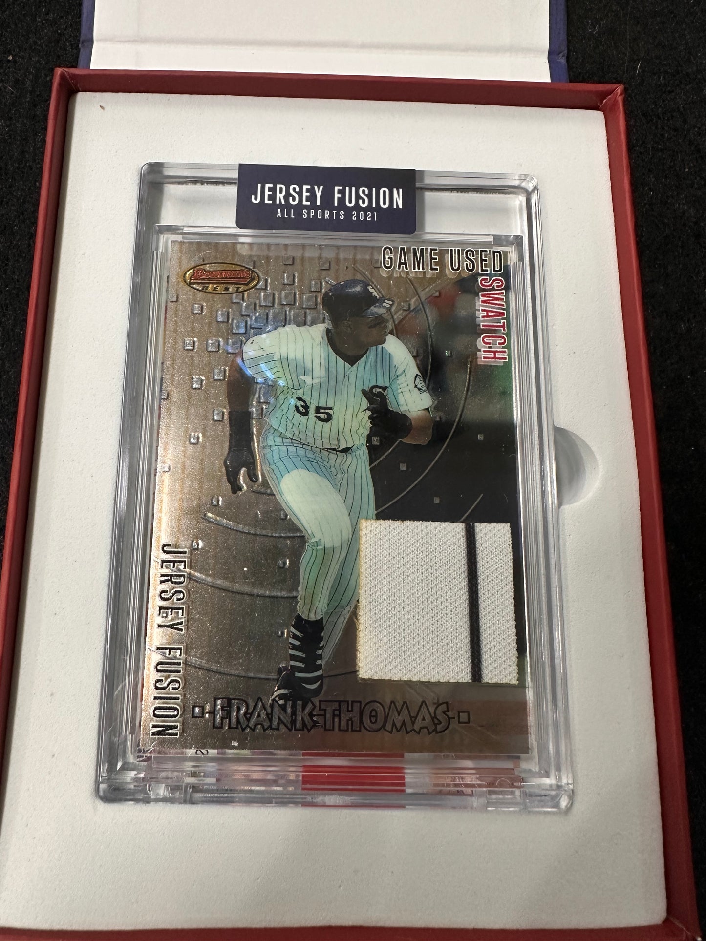 JERSEY FUSION ALL SPORTS 2021 EDITION SPORTS CARDS FRANK THOMAS JF-FT97