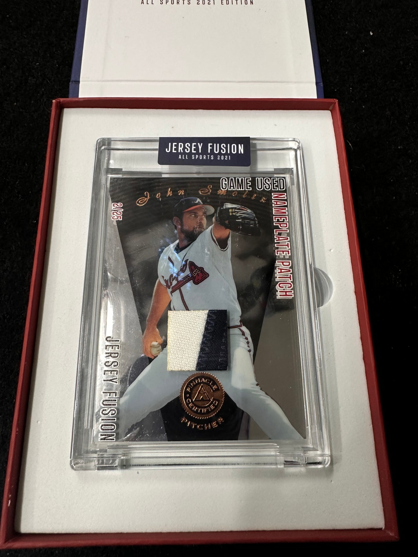 JERSEY FUSION ALL SPORTS 2021 EDITION SPORTS CARDS JOHN SMOLTZ JF-JS04