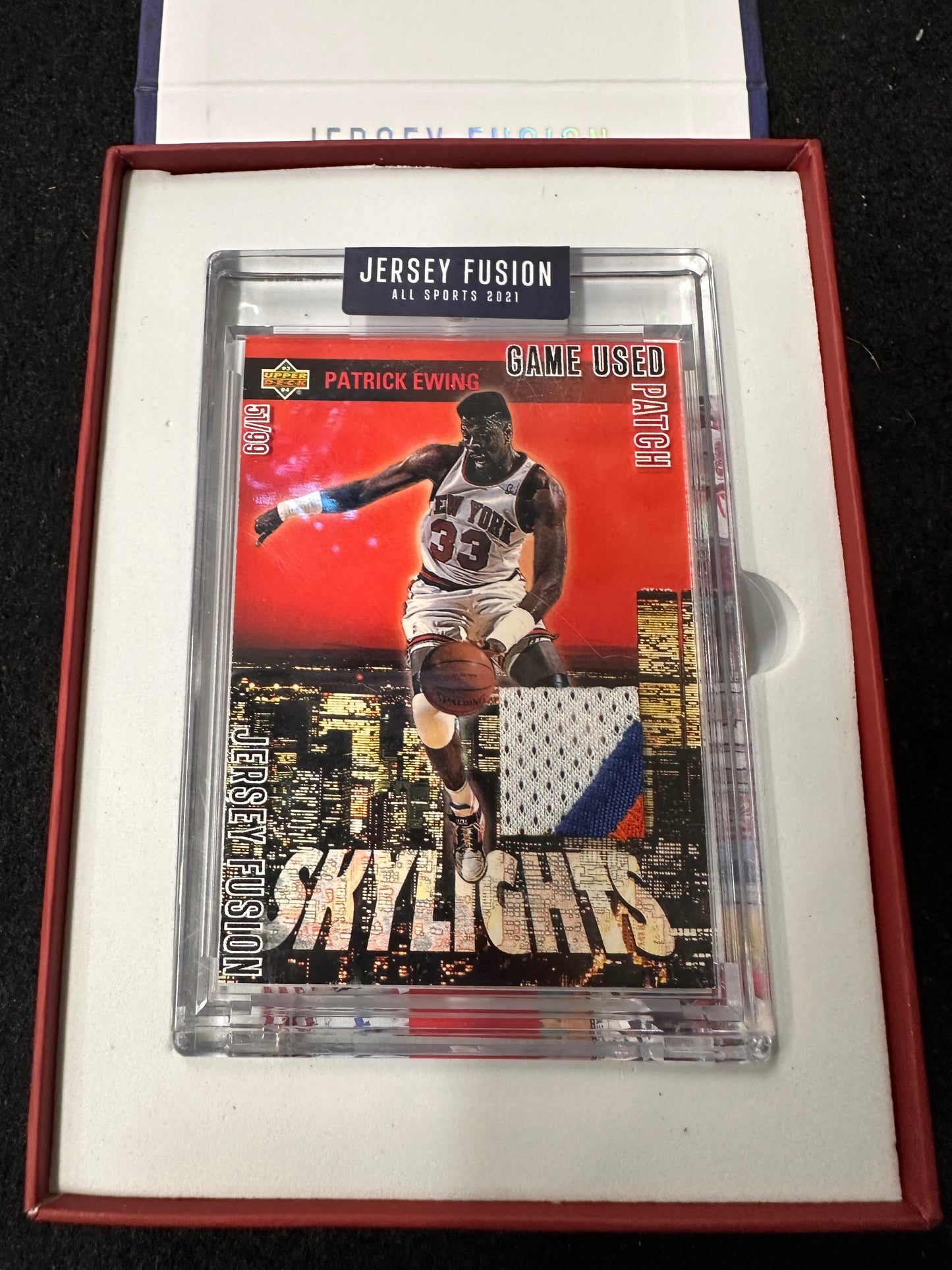 JERSEY FUSION ALL SPORTS 2021 EDITION SPORTS CARDS PATRICK EWING JF-PEDT