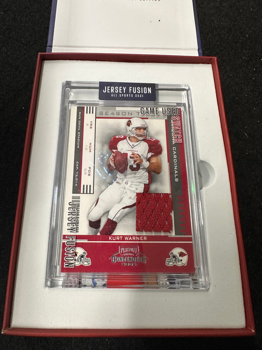 JERSEY FUSION ALL SPORTS 2021 EDITION SPORTS CARDS KURT WARNER JF-KW08