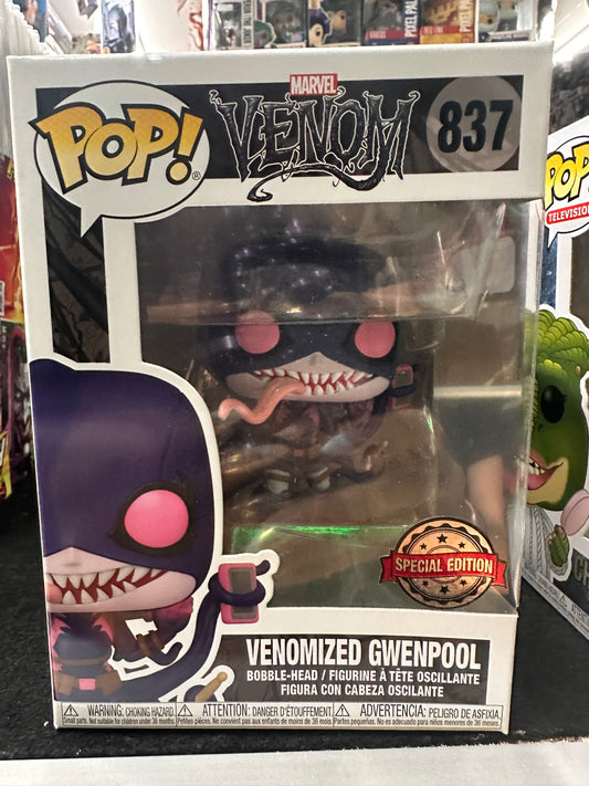 FUNKO POP MARVEL VENOM VENOMIZED GWENPOOL #837 SPECIAL EDITION