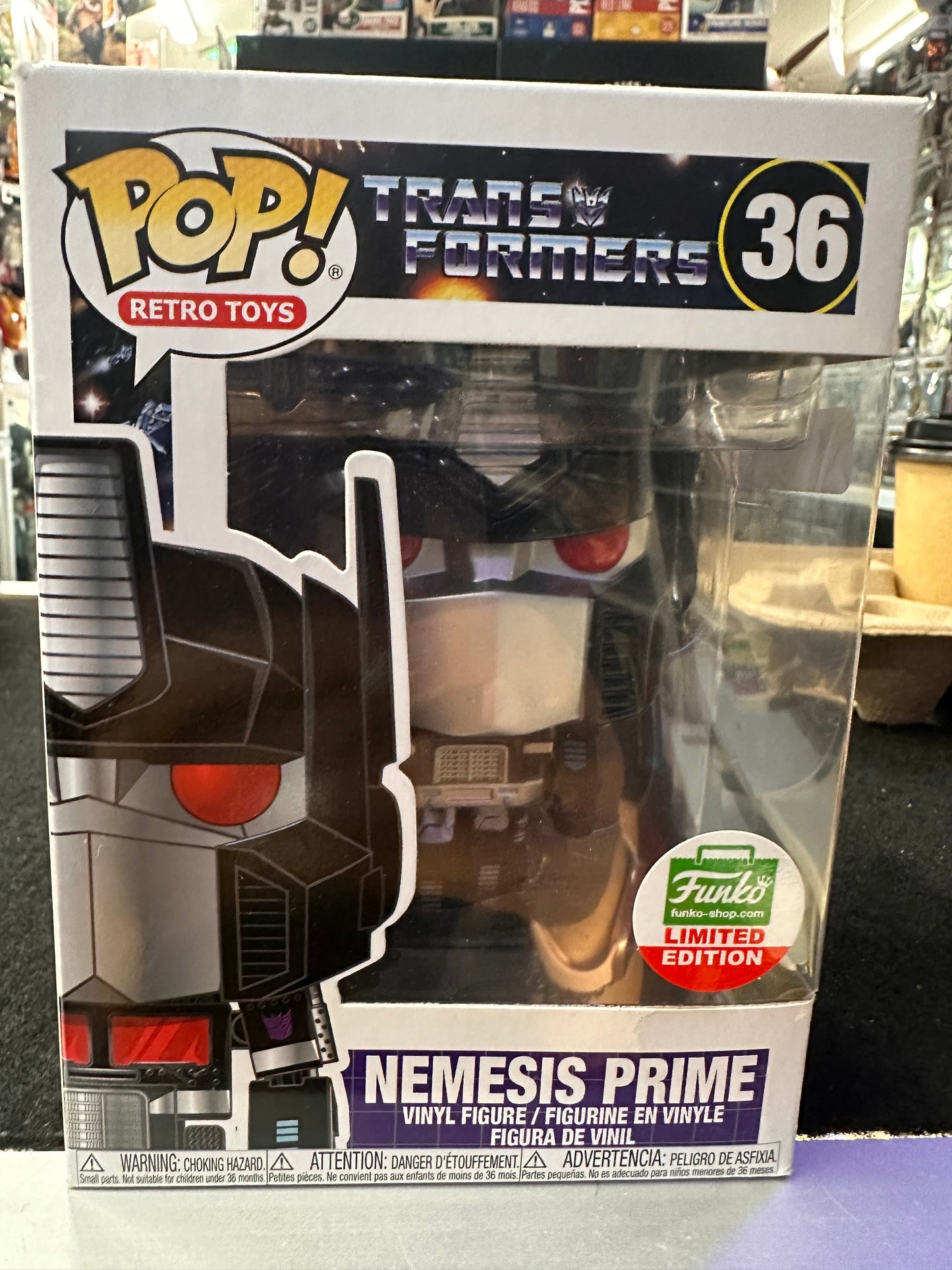 FUNKO POP TRANSFORMERS NEMESIS PRIME #36 LIMITED EDITION