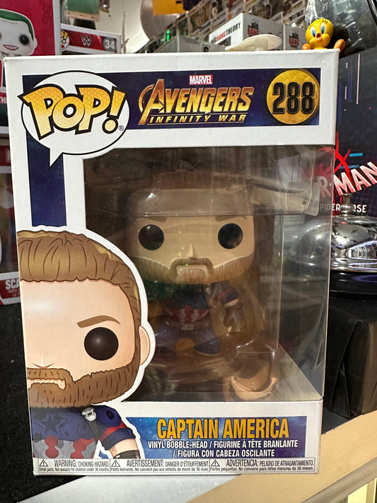 FUNKO POP MARVEL AVENGERS INFINITY WAR CAPTAIN AMERICA #288