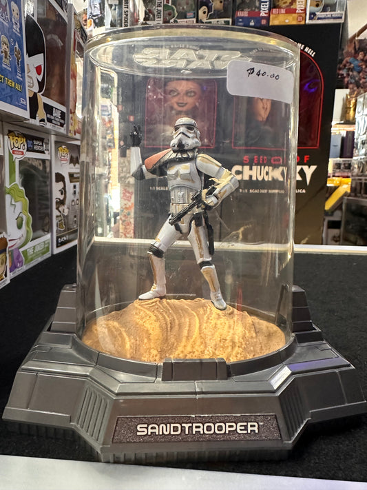 STAR WARS TITANIUM DIECAST SANDTROOPER WITH DISPLAY CASE