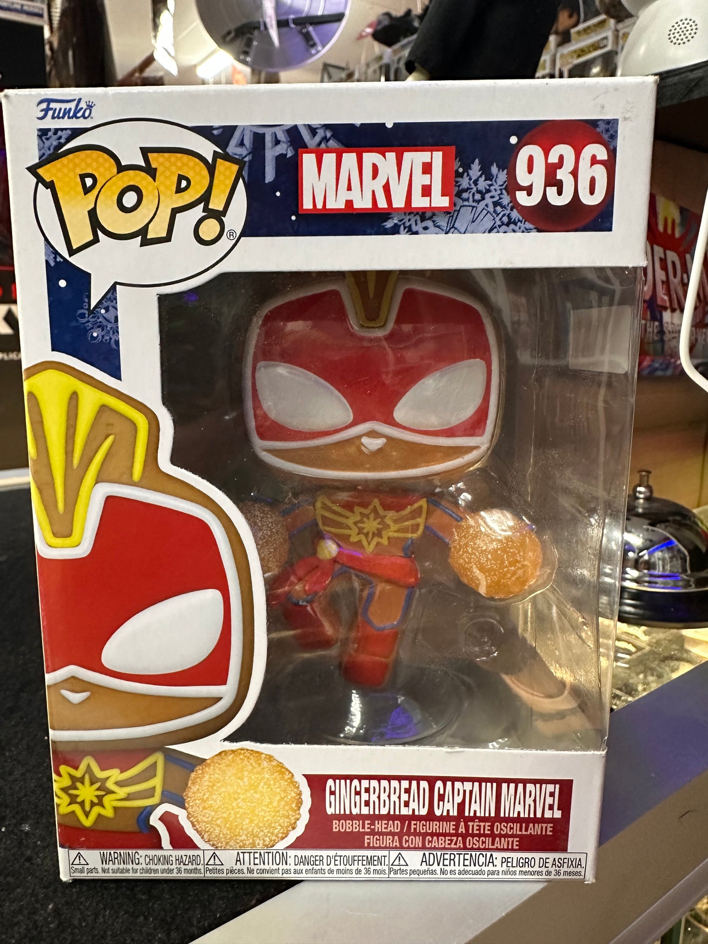 FUNKO POP MARVEL GINGERBREAD CAPTAIN MARVEL #936