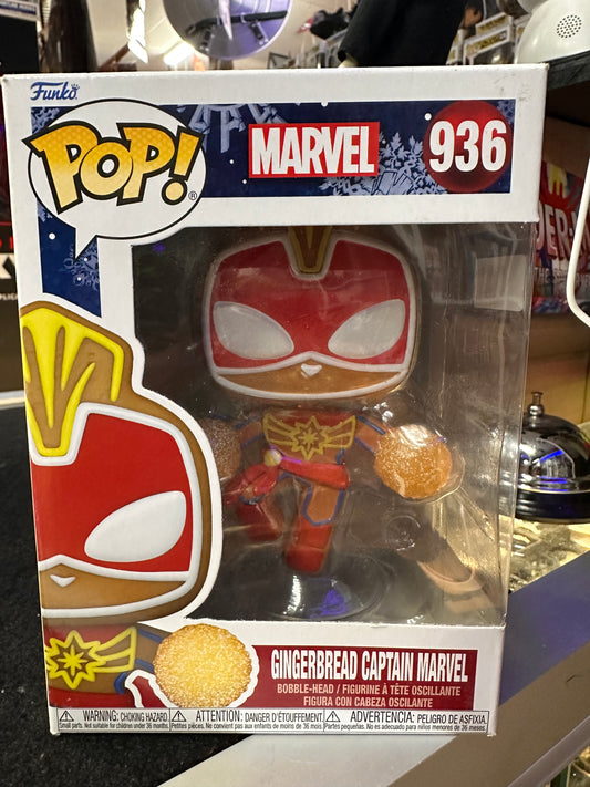 FUNKO POP MARVEL GINGERBREAD CAPTAIN MARVEL #936