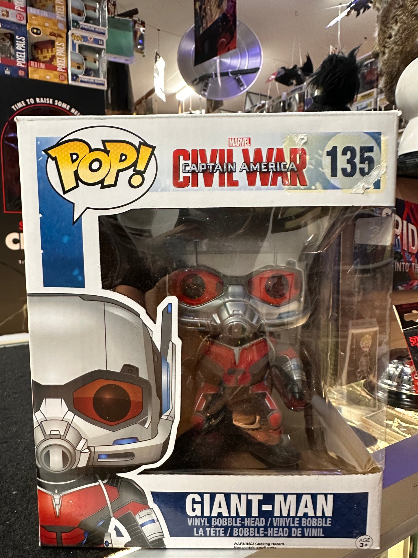 FUNKO POP MARVEL CIVIL WAR CAPTAIN AMERICA GIANT -MAN #135