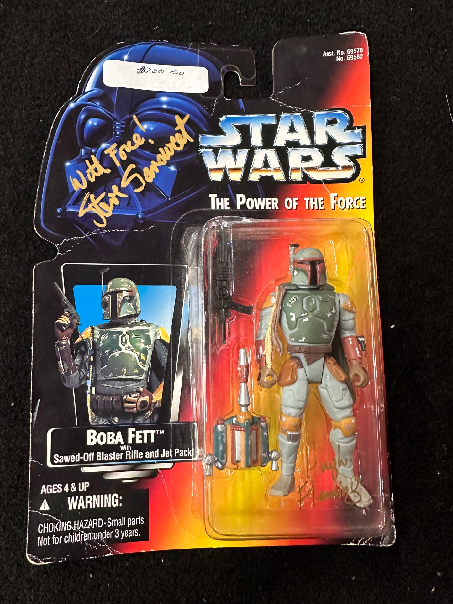 STAR WARS THE POWER OF THE FORCE BOBA FETT SIGNED FIGURE