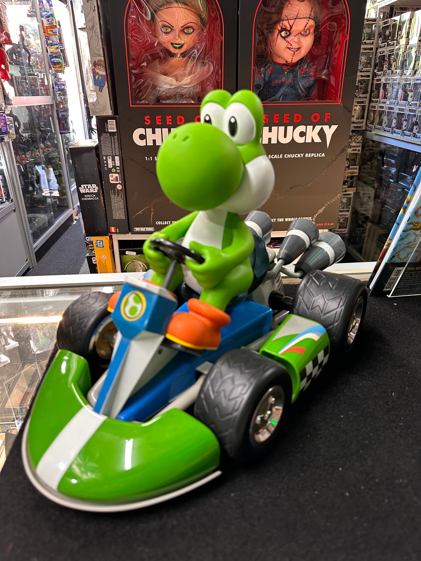 WII MARIOKART YOSHI RADIO CONTROL KART WITH BOX