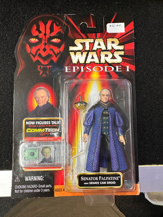 STAR WARS EPISODE 1 SENATOR PALPATINE WIH SENATE CAM DROID (COMMTECH CHIP)