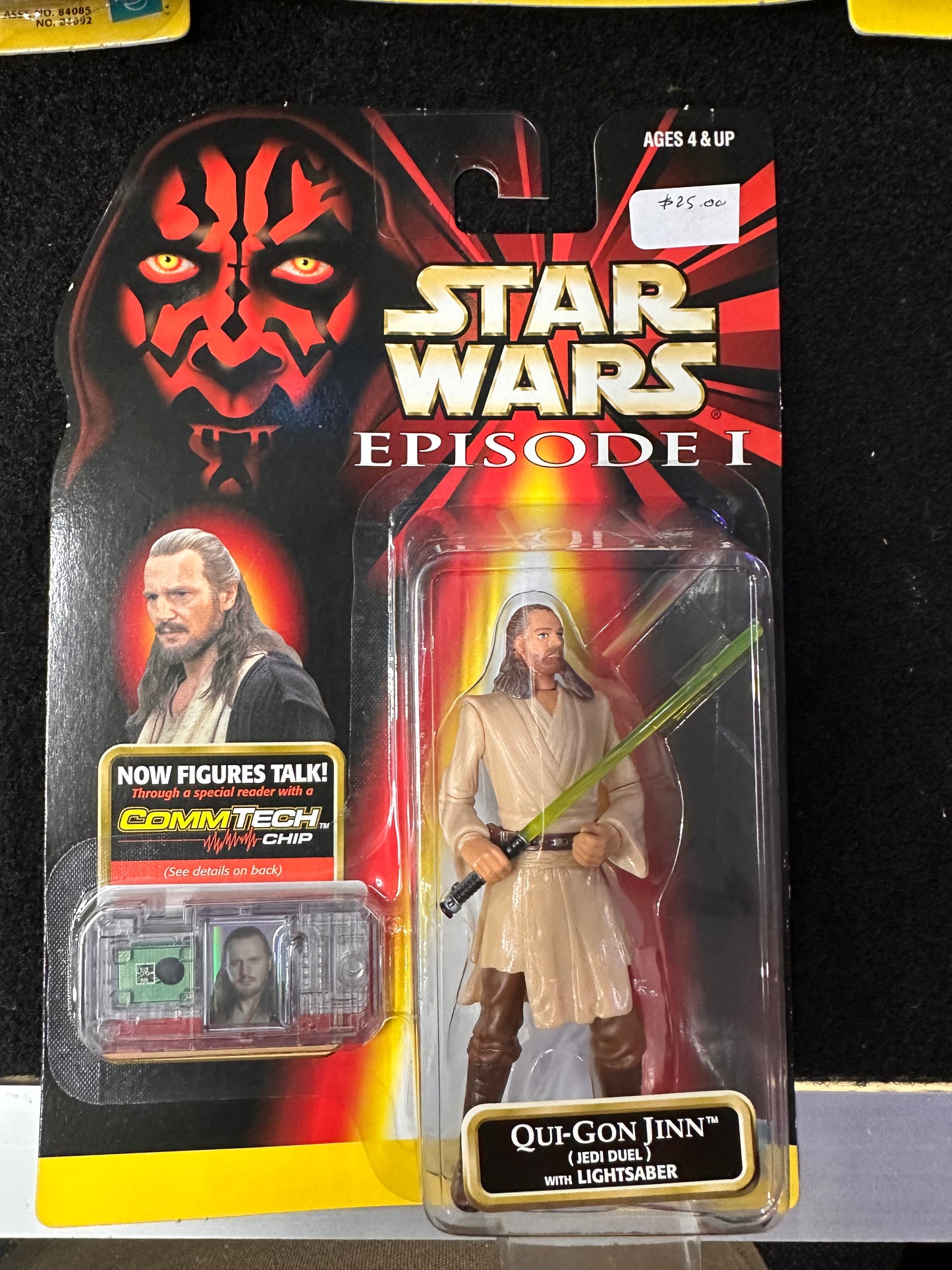 STAR WARS EPISODE 1QUI-GON JINN WITH LIGHTSABER (COMMTECH CHIP)