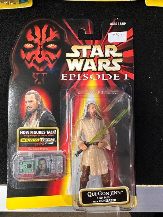 STAR WARS EPISODE 1QUI-GON JINN WITH LIGHTSABER (COMMTECH CHIP)