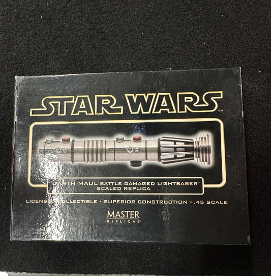 STAR WARS DARTH MAUL BATTLE DAMAGED LIGHTSABER SCALED REPLICA
