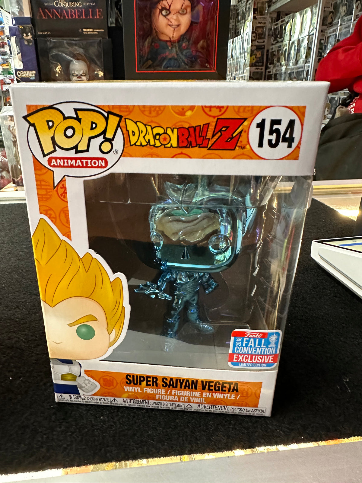 FUNKO POP DRAGON BALL Z SUPER SAIYAN VEGETA #154 FALL CONVENTION EXCLUSIVE