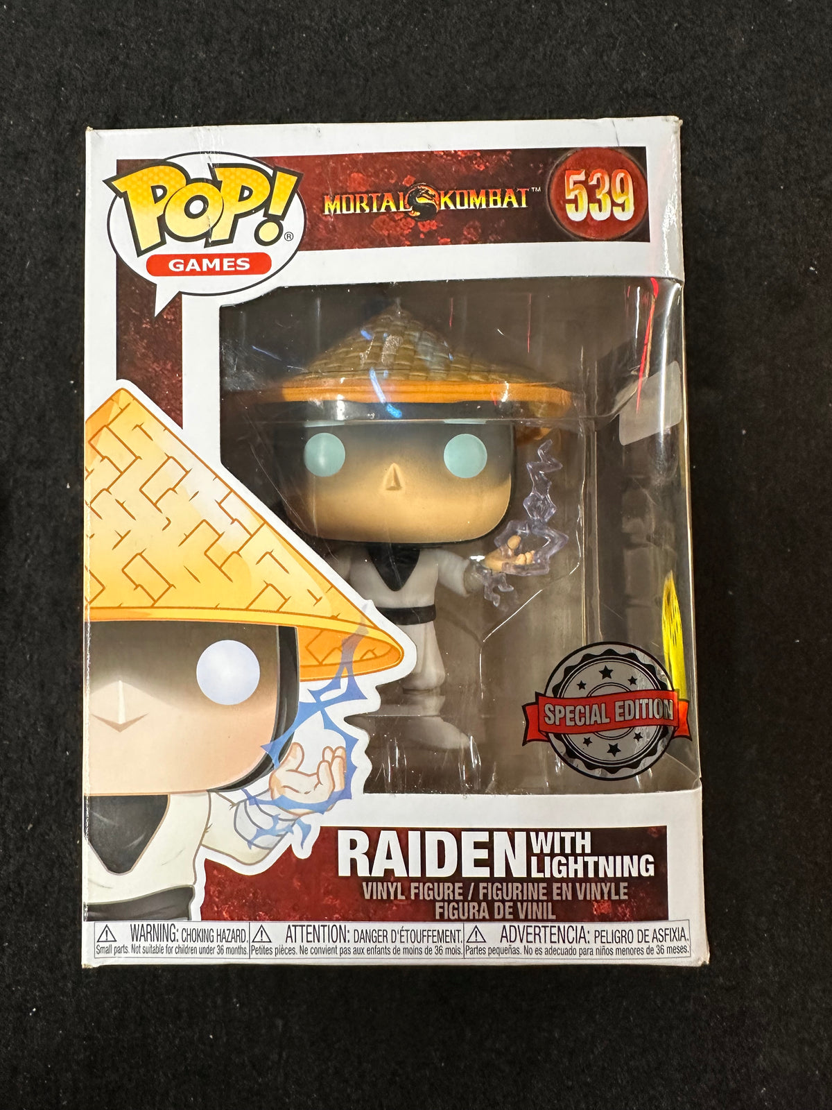 FUNKO POP MORTAL KOMBAT RAIDEN WITH LIGTING SPECIAL EDITION #539