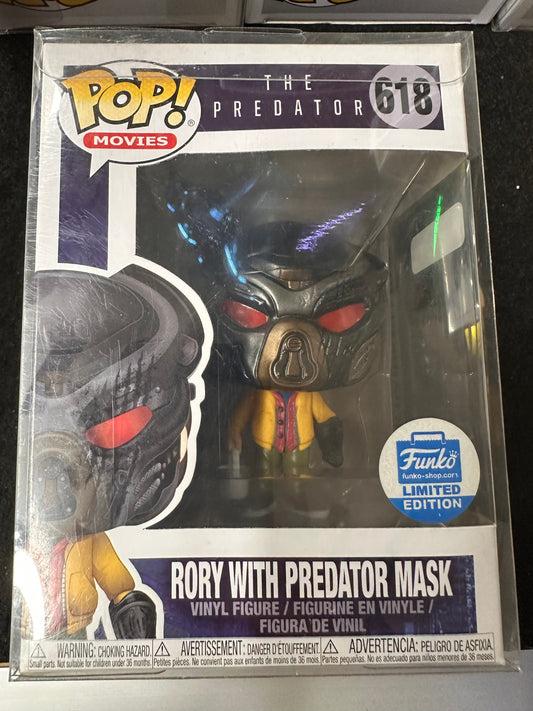 FUNKO POP THE PREDATOR RORY WITH PREDATOR MASK #618 LIMITED EDITION