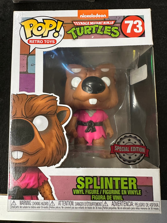 FUNKO POP TEENAGE MUTANT NINJA TURTLES SPLINTER SPECIAL EDITION # 73