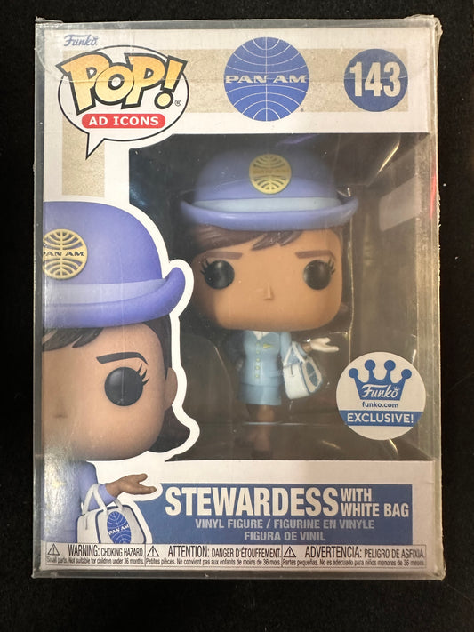 FUNKO POP STEWARDESS WITH WHIE BAG #143