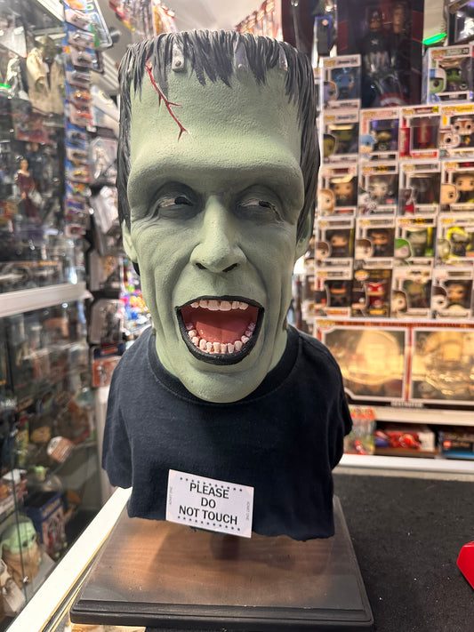 HERMAN MUNSTER RARE LIFE SIZE HEAD WITH STAND